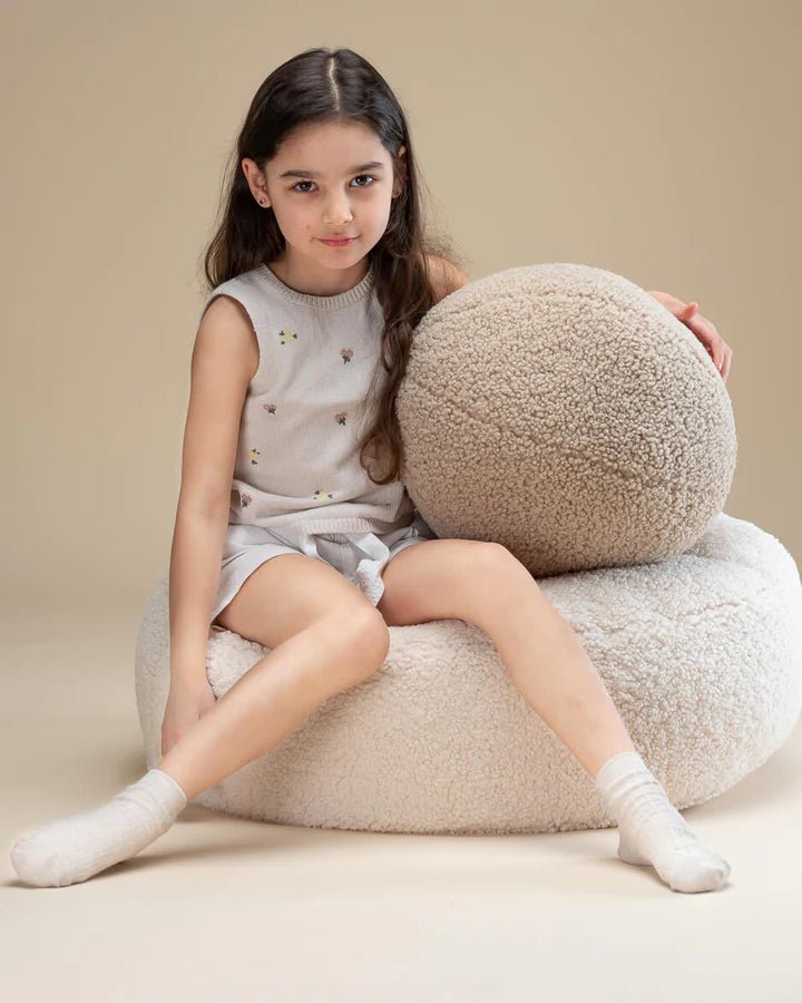 Wigiwama terry fabric ball cushion- Biscuit (Pre-Order)