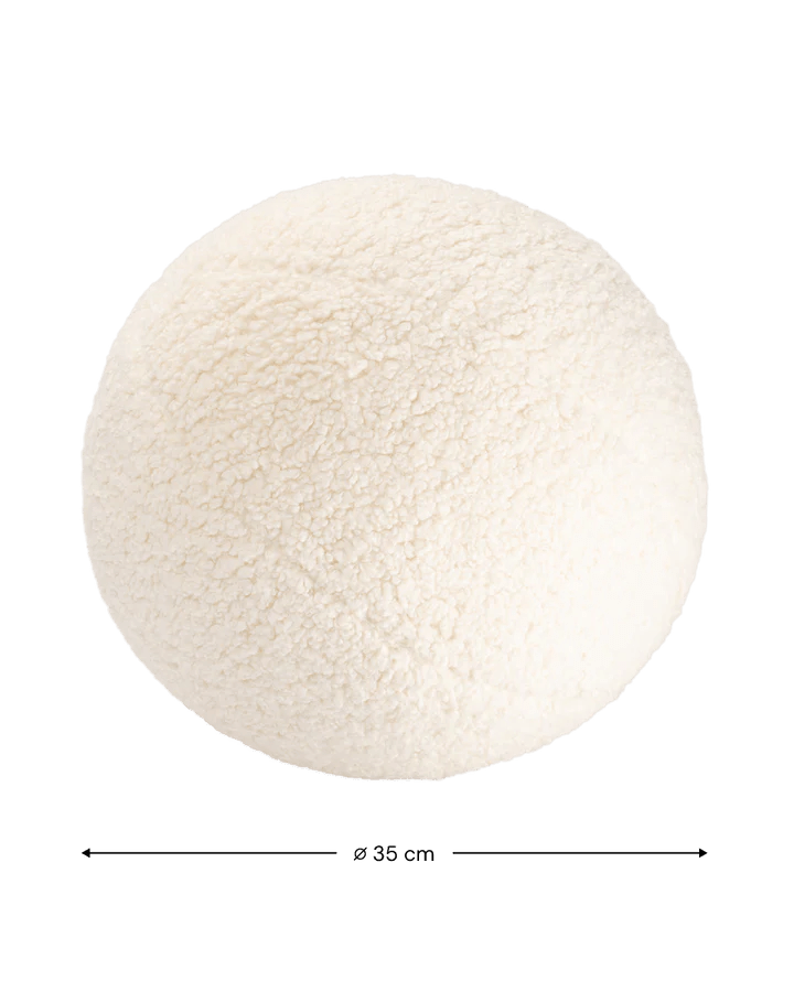 Wigiwama terry fabric ball cushion- Cream White (Pre-Order)