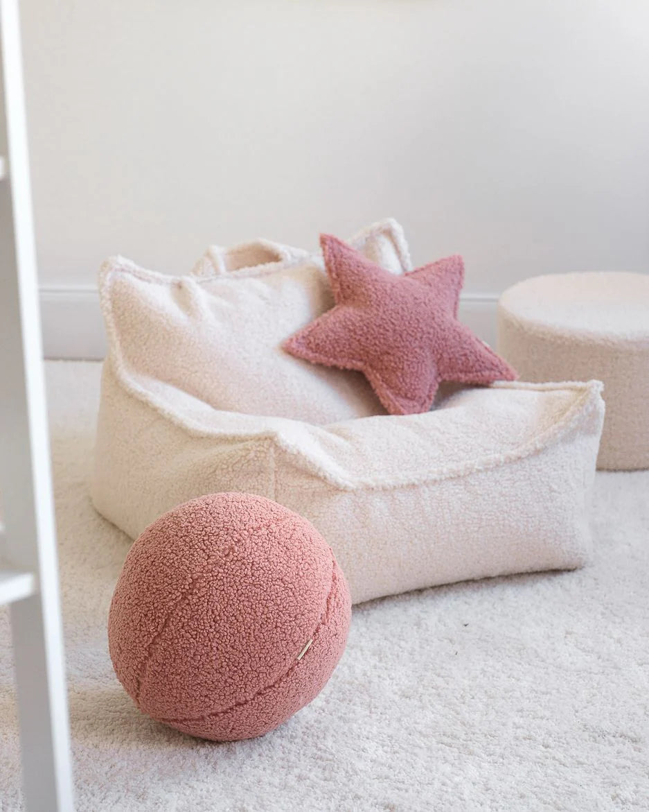 Wigiwama terry fabric ball cushion- Guava (Pre-Order)