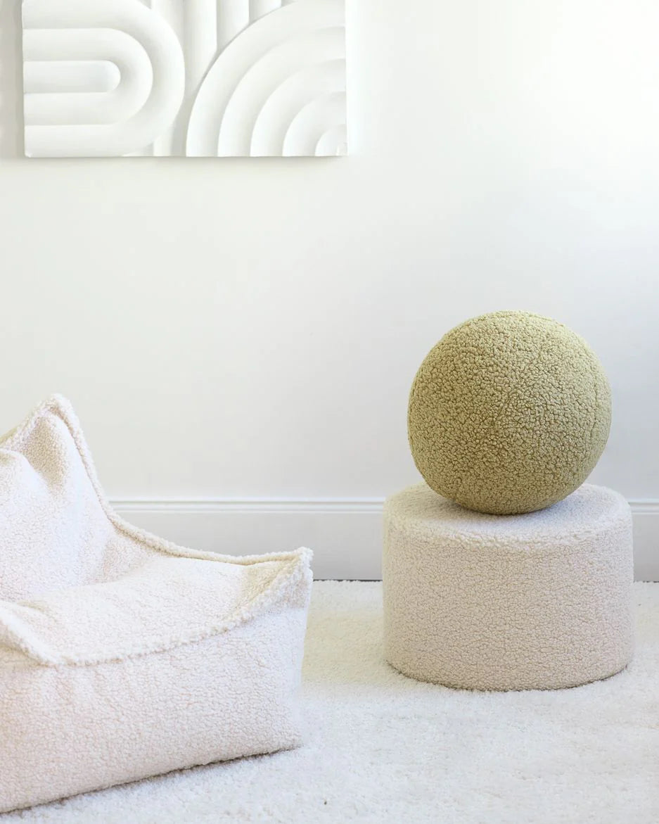 Wigiwama terry fabric ball cushion- Matcha (Pre-Order)