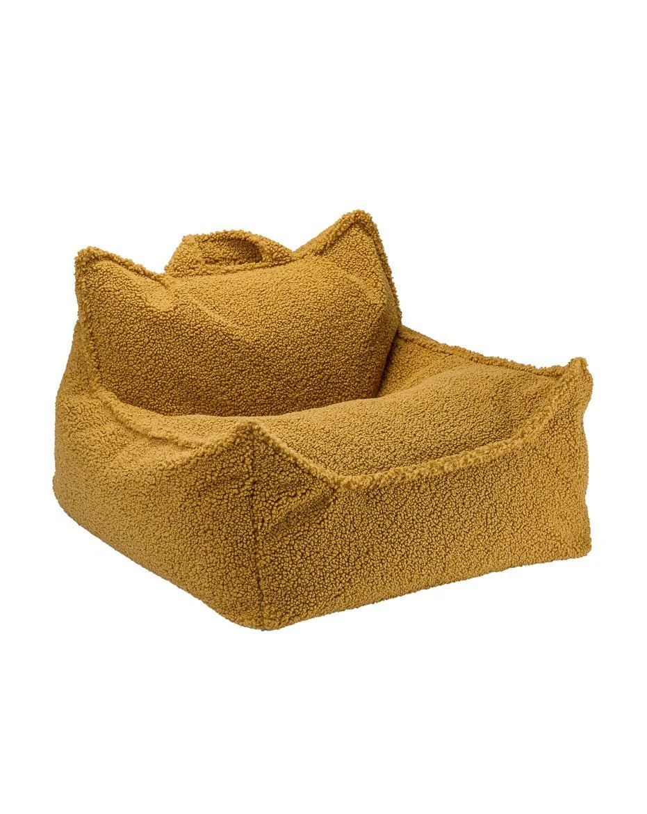 Wigiwama teddy fabric beanbag chair- Maple (Pre-Order)