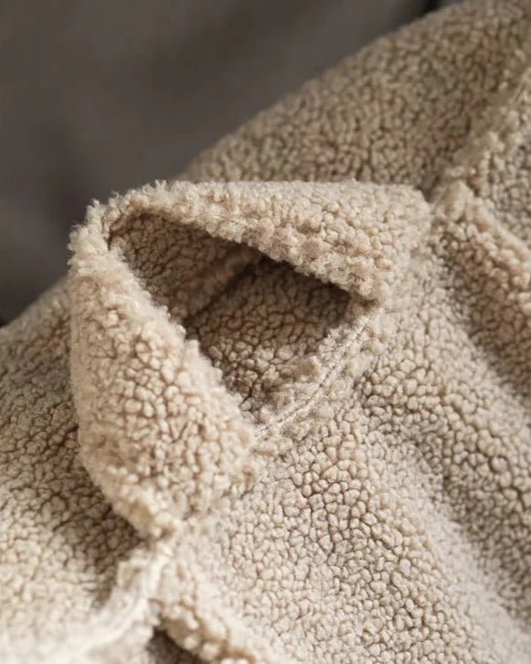 Wigiwama teddy fabric beanbag chair- Biscuit (Pre-Order)