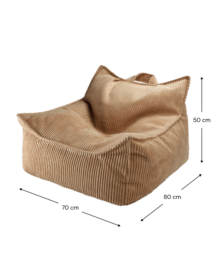 Wigiwama corduroy beanbag chair- Toffee (Pre-Order)