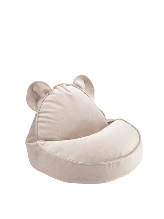 Wigiwama velvet bear beanbag chair- Dusty Beige (Pre-Order)