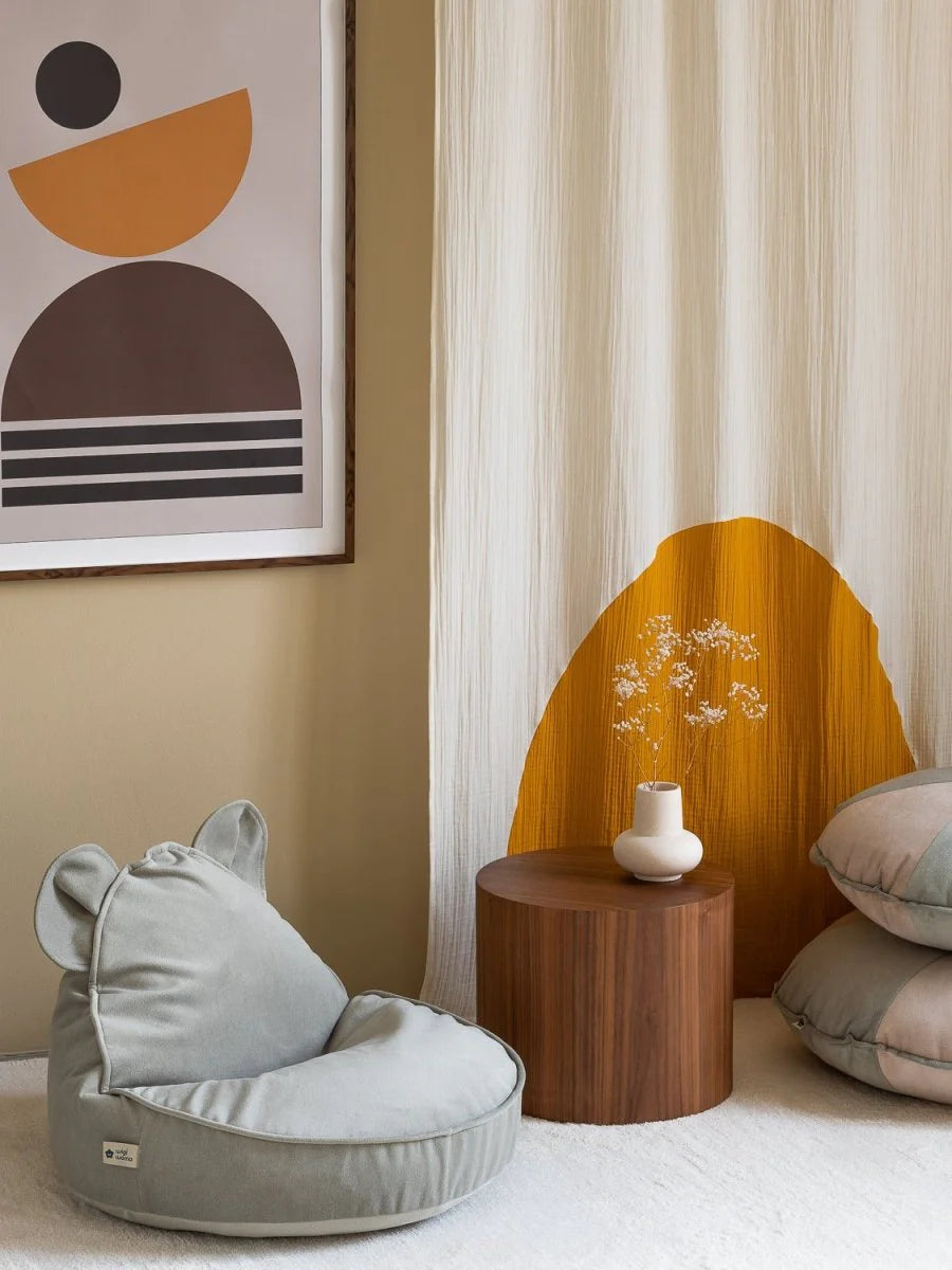 Wigiwama velvet bear beanbag chair- Misty Green (Pre-Order)