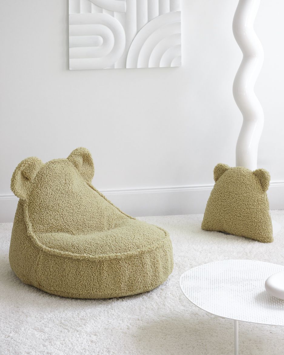 Wigiwama teddy fabric bear beanbag chair- Matcha (Pre-Order)