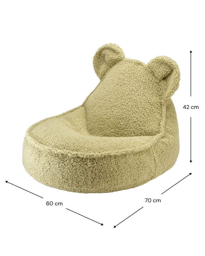 Wigiwama teddy fabric bear beanbag chair- Matcha (Pre-Order)
