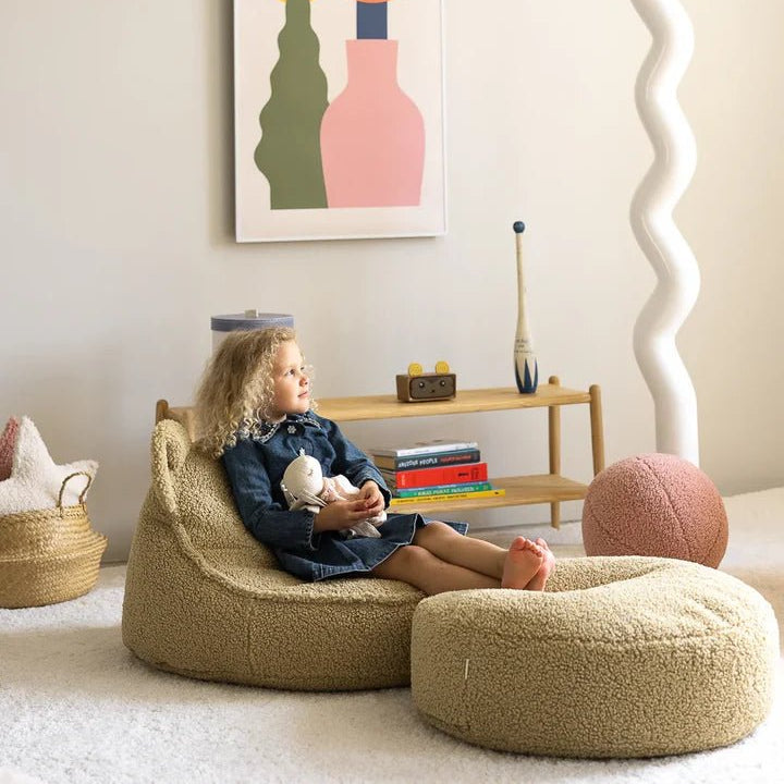 Wigiwama teddy fabric bear beanbag chair- Matcha (Pre-Order)