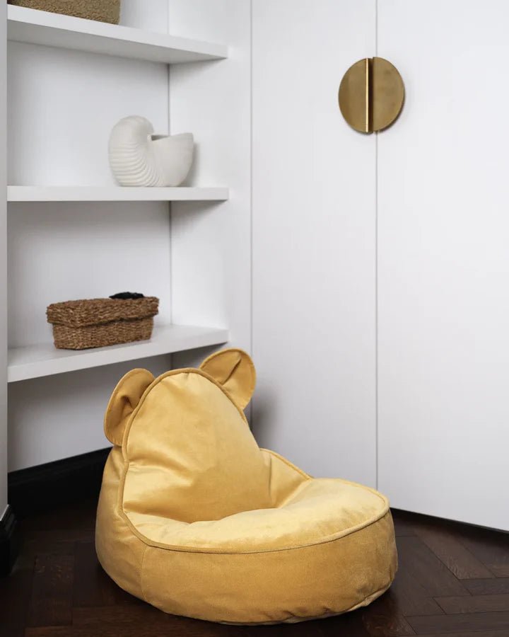 Wigiwama velvet bear beanbag chair- Salted Caramel (Pre-Order)