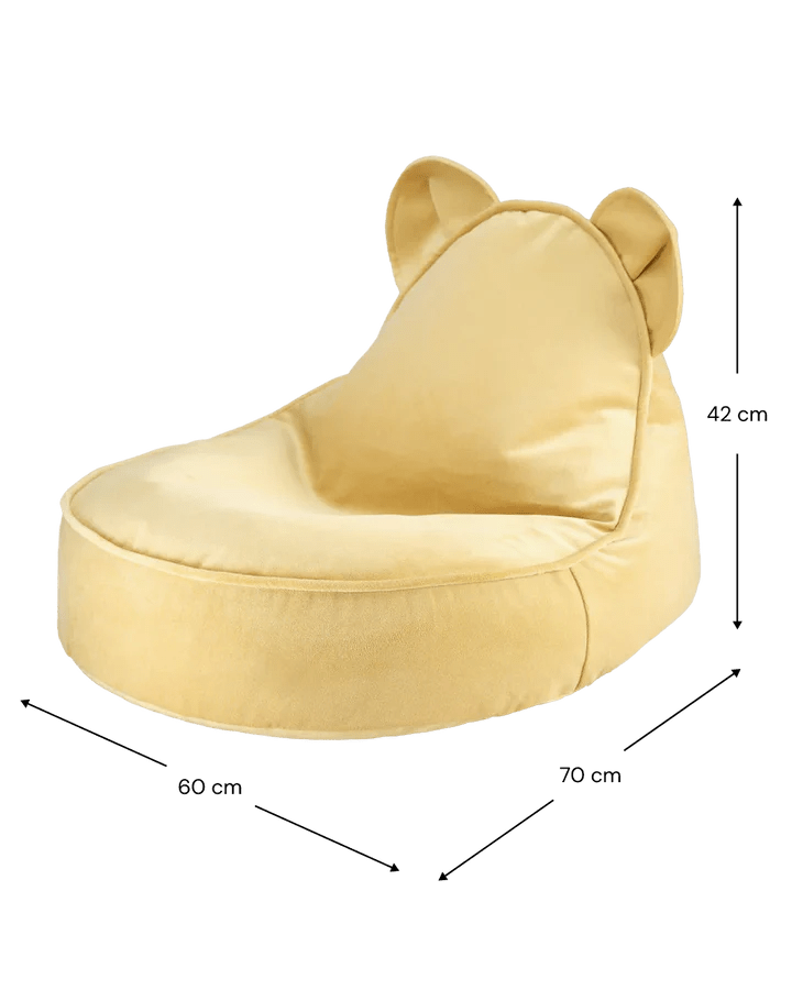 Wigiwama velvet bear beanbag chair- Salted Caramel (Pre-Order)