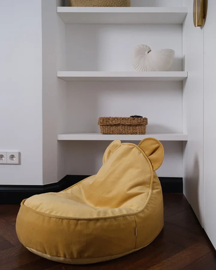 Wigiwama velvet bear beanbag chair- Salted Caramel (Pre-Order)