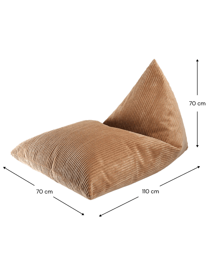 Wigiwama big corduroy beanbag lounger- Toffee (Pre-Order)