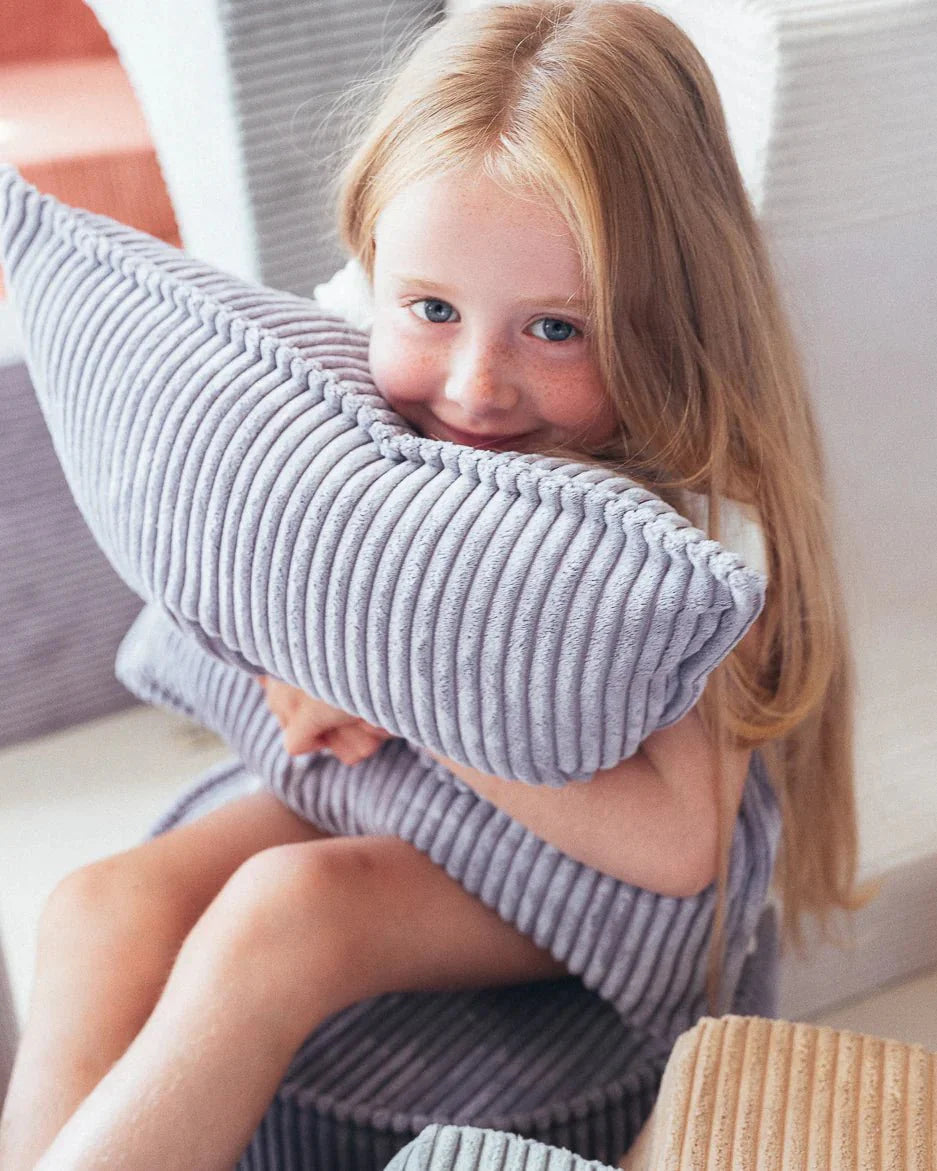Wigiwama corduroy bolster cushion- Blueberry Blue (Pre-order)