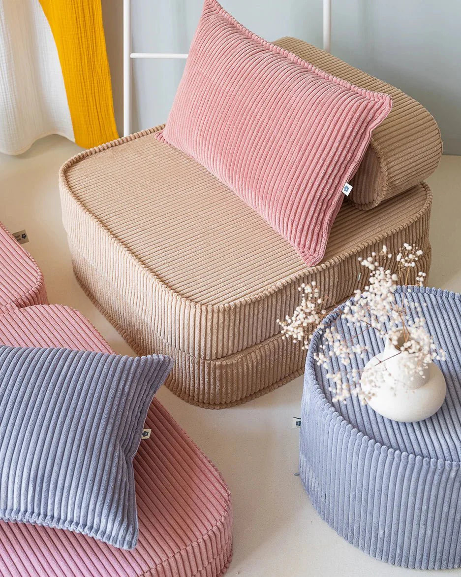 Wigiwama corduroy bolster cushion- Pink Mousse (Pre-order)