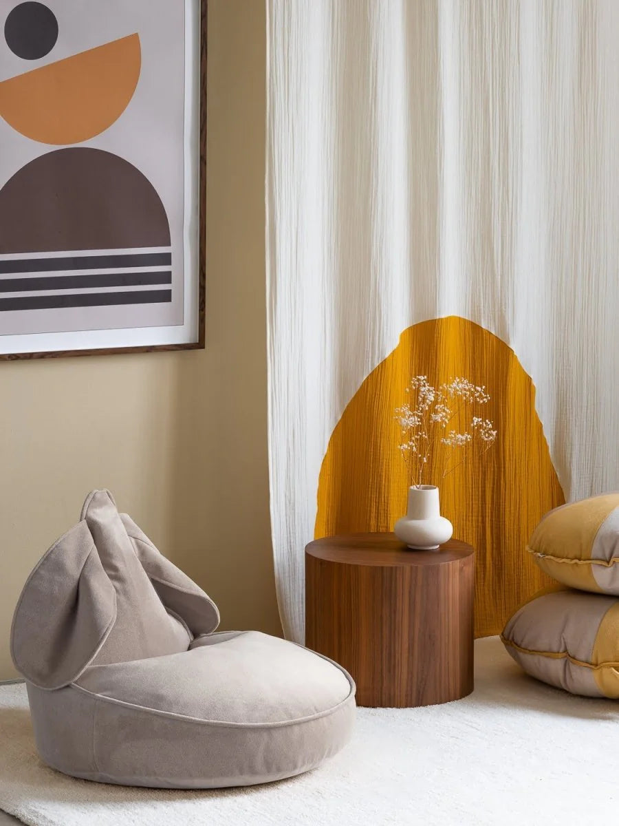 Wigiwama velvet bunny beanbag chair- Dusty Beige (Pre-Order)