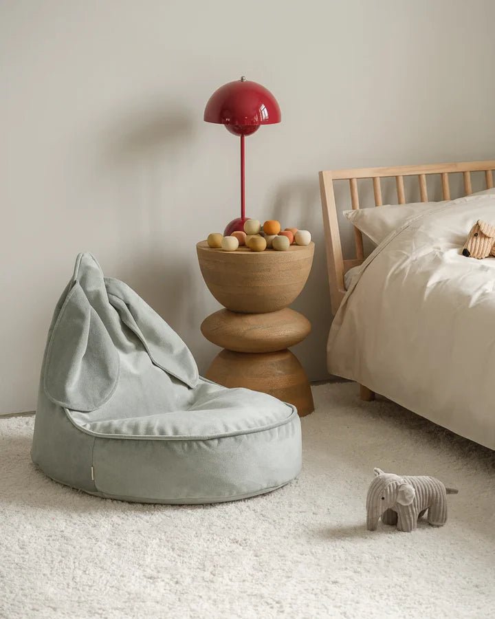 Wigiwama velvet bunny beanbag chair- Misty Green (Pre-Order)