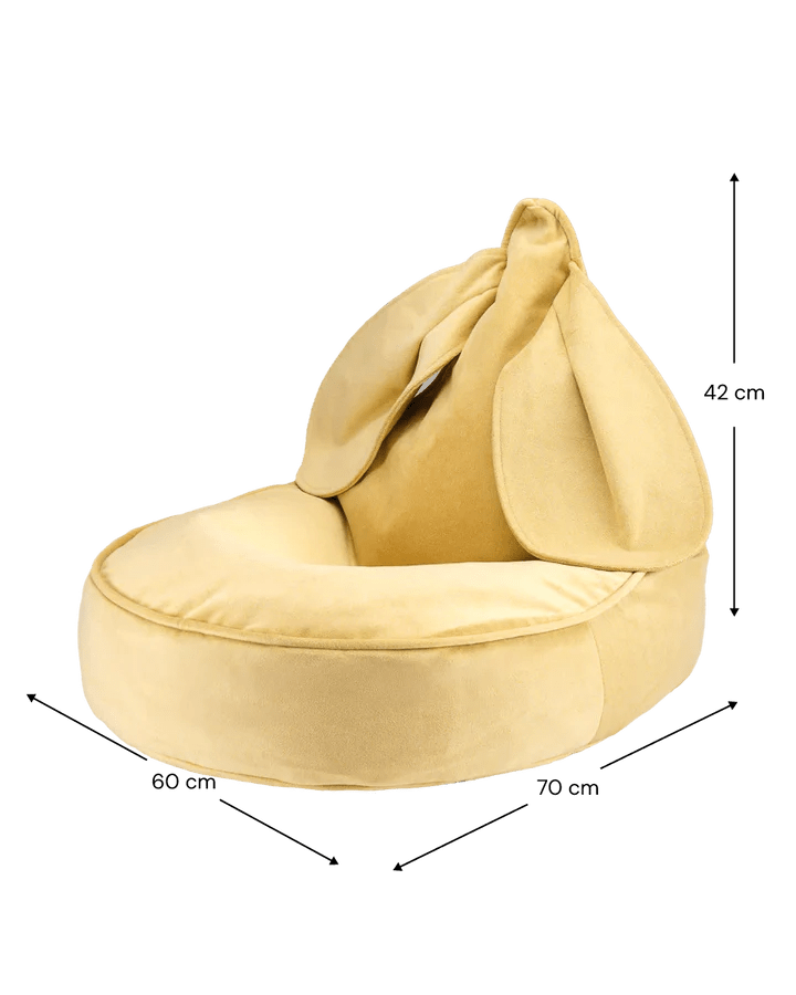 Wigiwama velvet bunny beanbag chair- Salted Caramel (Pre-Order)
