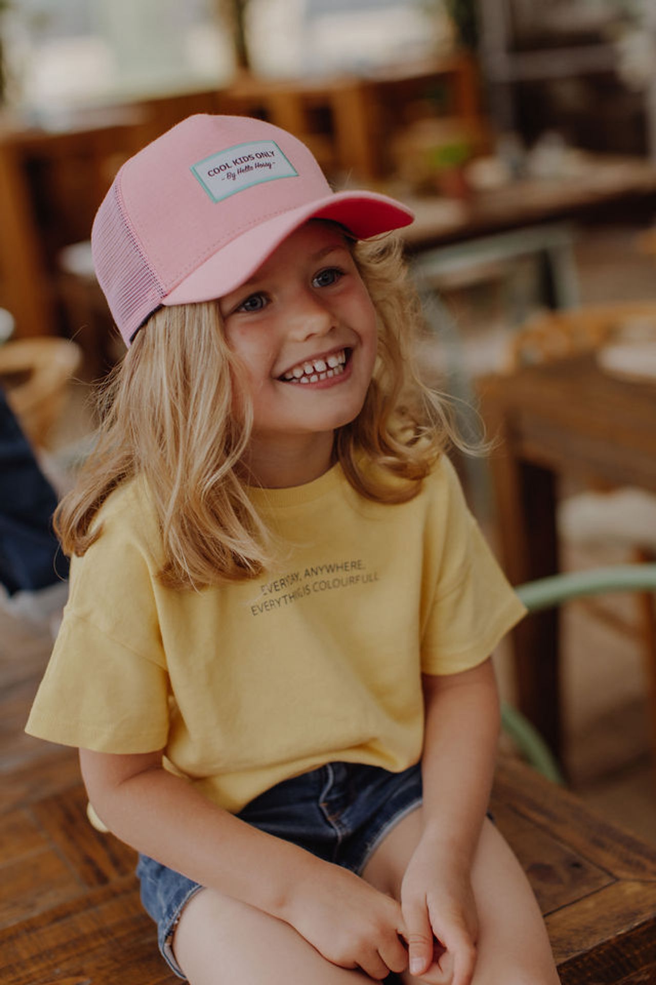 Organic cotton kids cap- Mini Peony