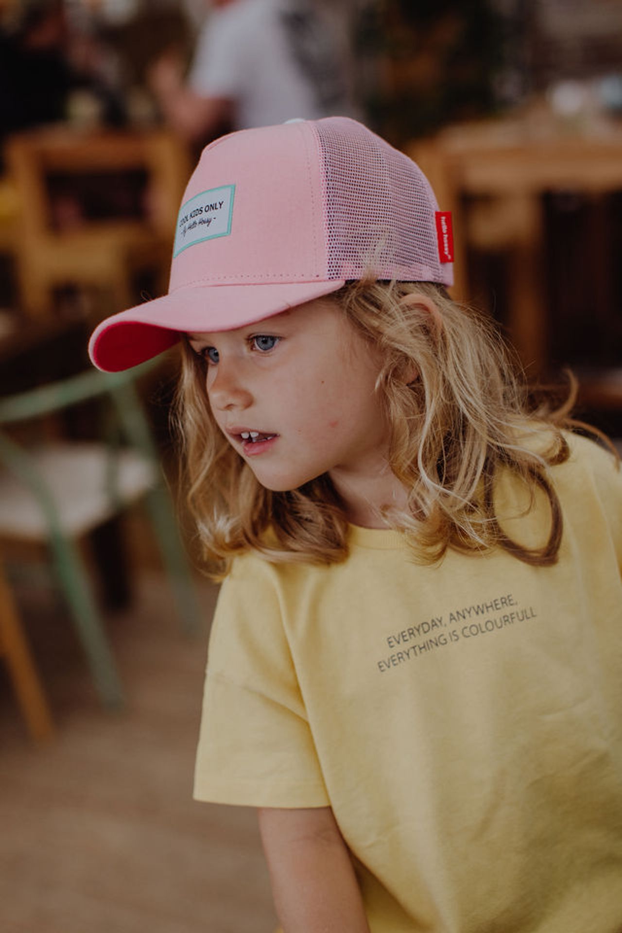 Organic cotton kids cap- Mini Peony