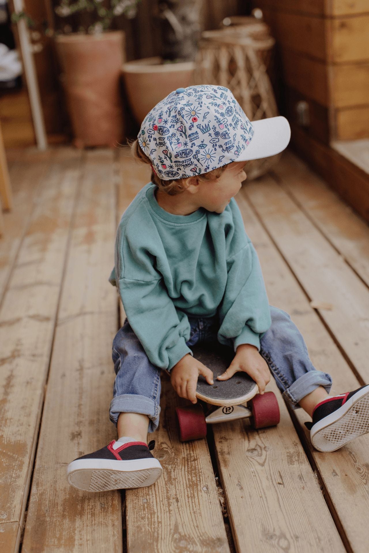 Organic cotton kids cap- Playground