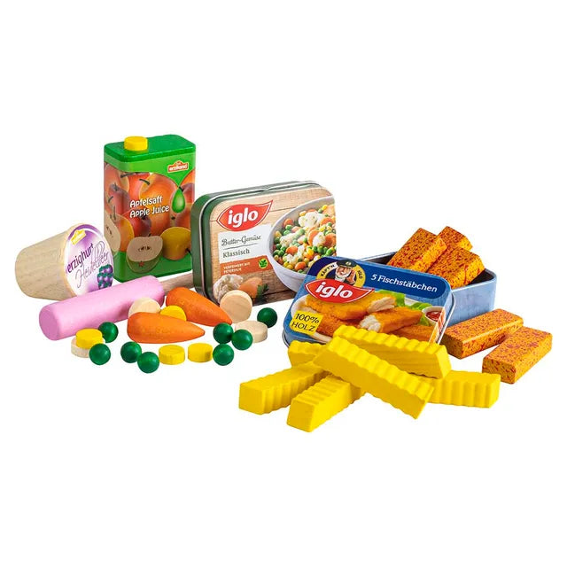 Wooden lunchtime play food set