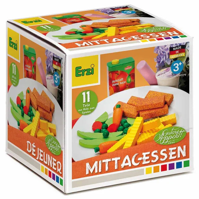 Wooden lunchtime play food set