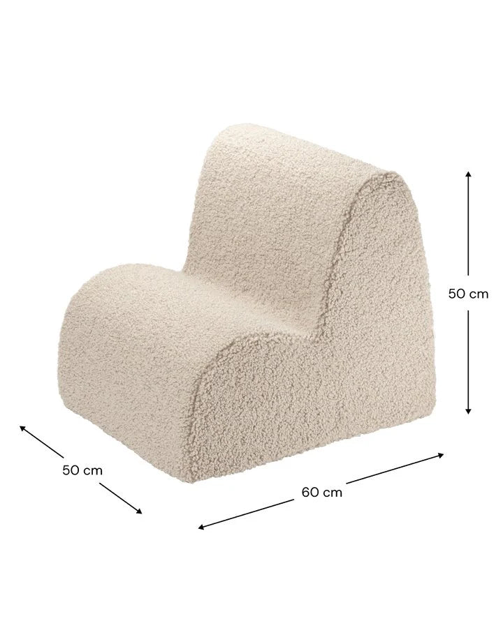 Wigiwama terry fabric cloud chair- Biscuit (Pre-order)