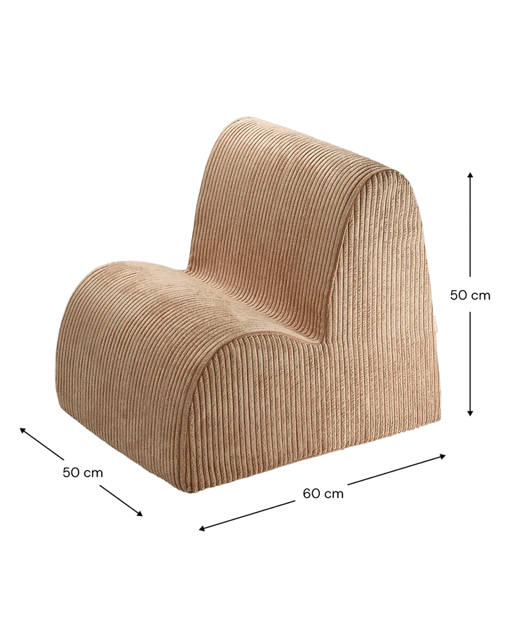 Wigiwama corduroy cloud chair- Toffee (Pre-order)