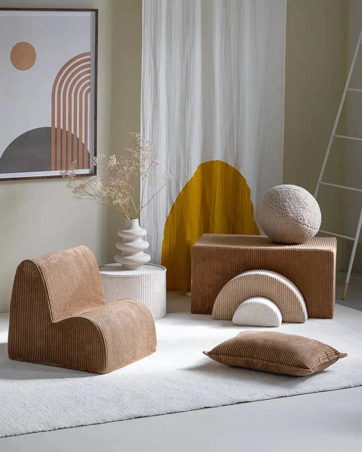 Wigiwama corduroy cloud chair- Toffee (Pre-order)