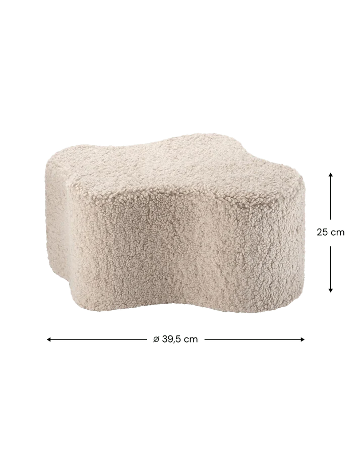 Wigiwama terry fabric cloud pouf-  Biscuit (Pre-order)