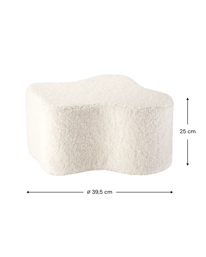 Wigiwama terry fabric cloud pouf-  Cream white (Pre-order)
