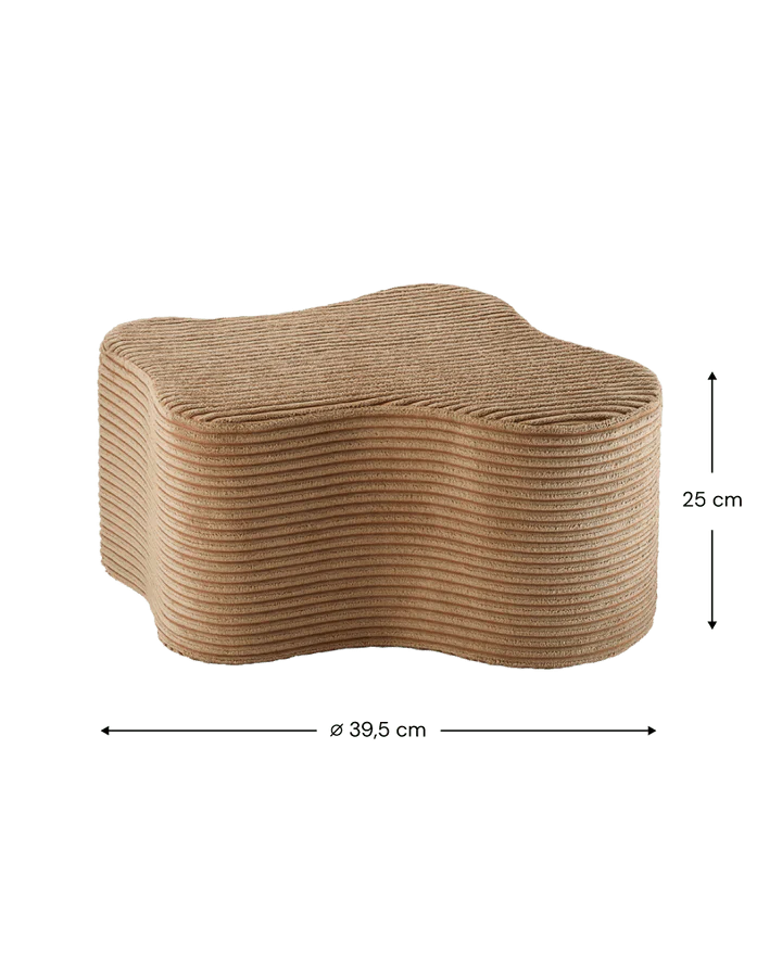 Wigiwama corduroy cloud pouf- Toffee (Pre-order)