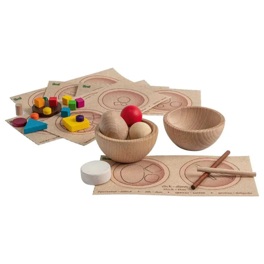 Wooden sort and compare educational game