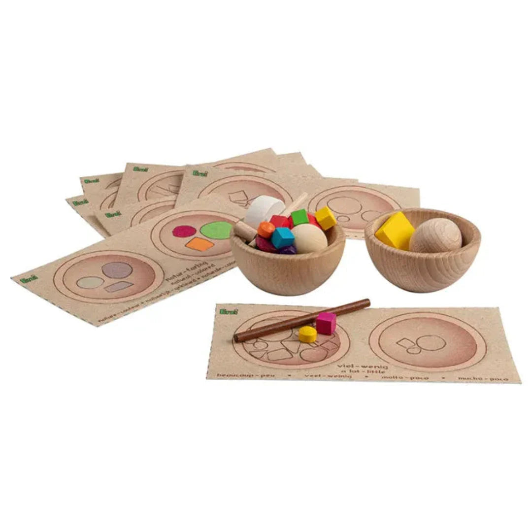 Wooden sort and compare educational game