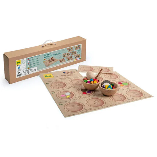 Wooden sort and compare educational game