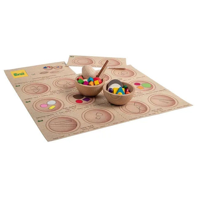 Wooden sort and compare educational game