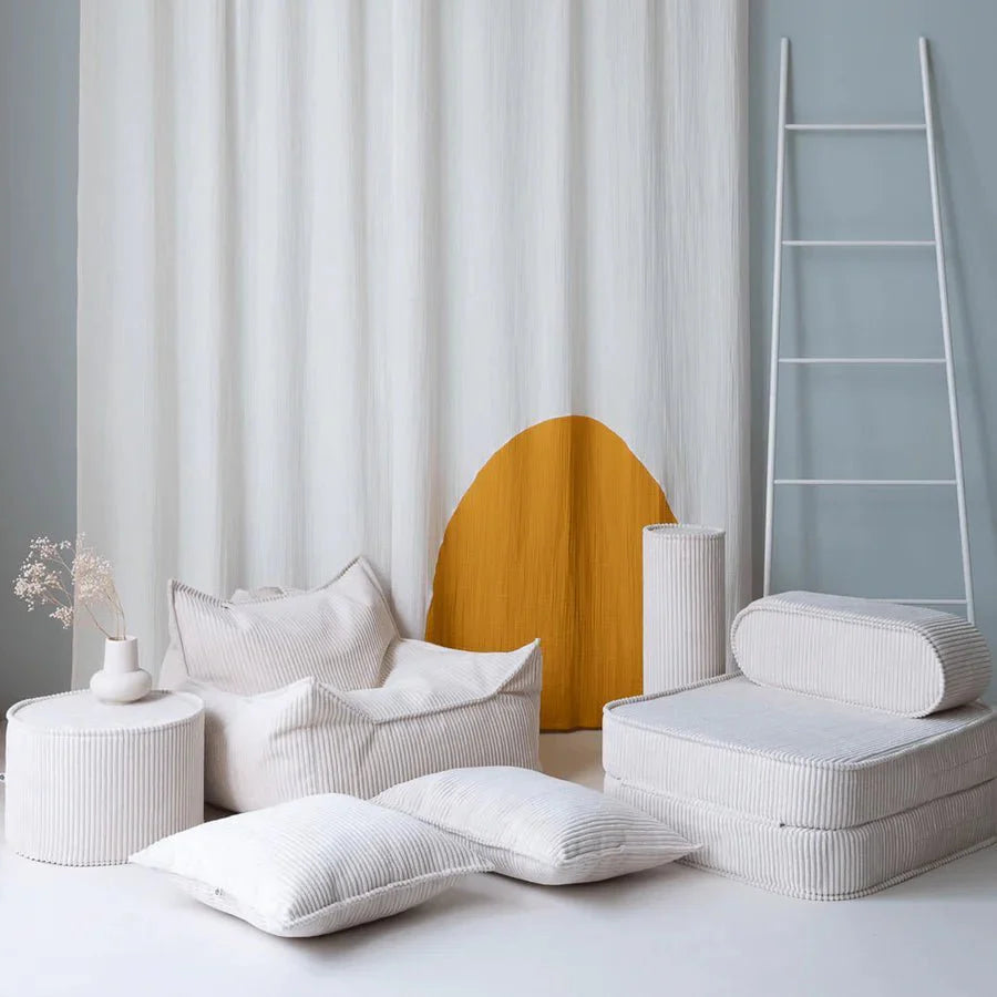 Wigiwama corduroy flip chair- Marshmallow (Pre-order)
