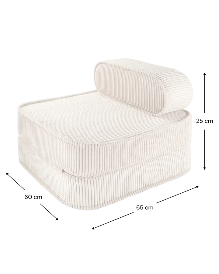 Wigiwama corduroy flip chair- Marshmallow (Pre-order)