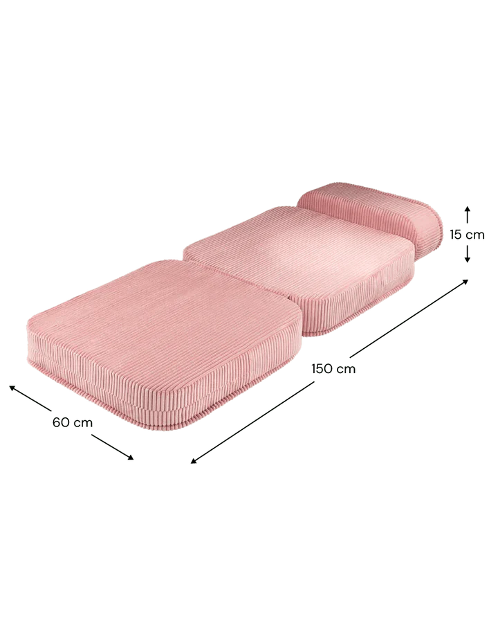 Wigiwama corduroy flip chair- Pink Mousse (Pre-order)