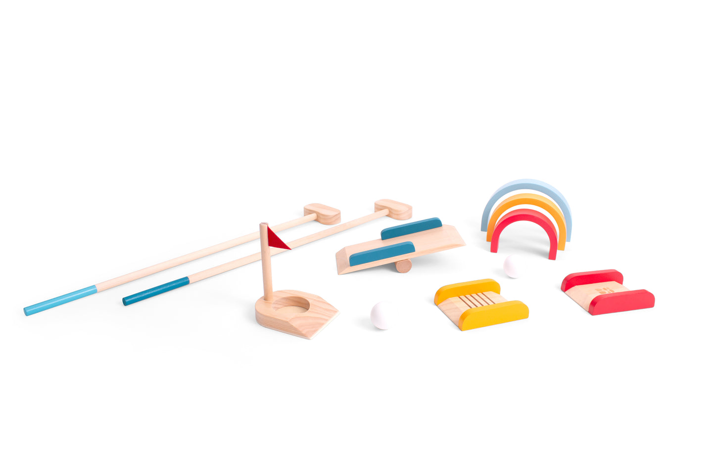 Wooden kids golf set