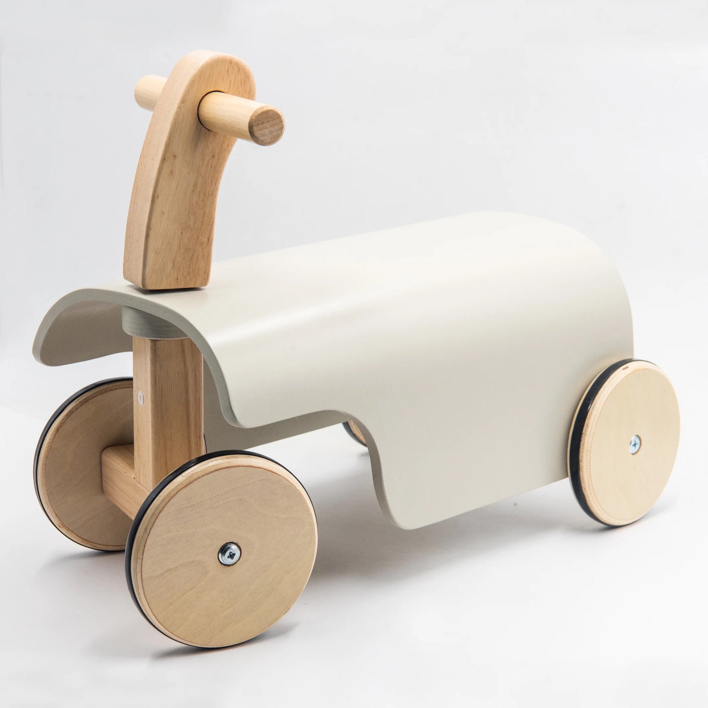 Ride-on wooden balance car - White