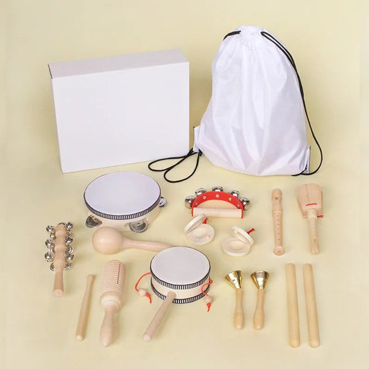 Wooden musical instruments set