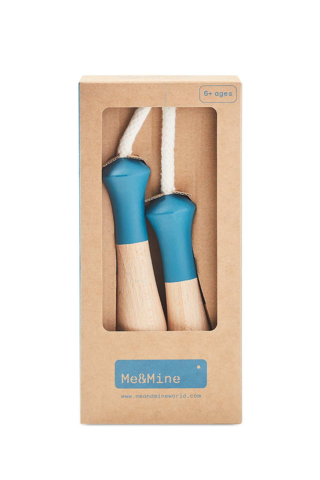 Wooden jumping skipping rope -Blue