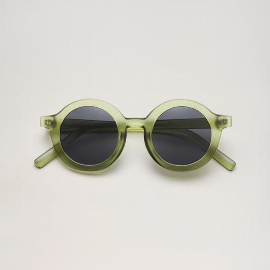 Recycled plastic round sunglasses for kids- Green