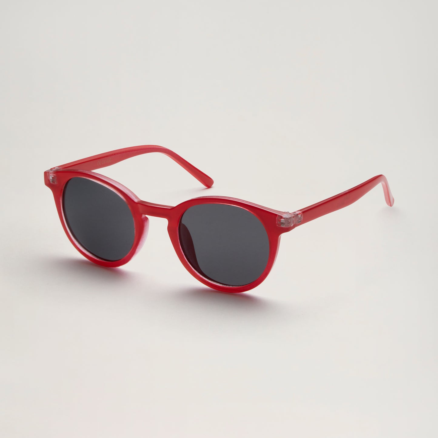 Recycled plastic retro style classic sunglasses for kids- Red