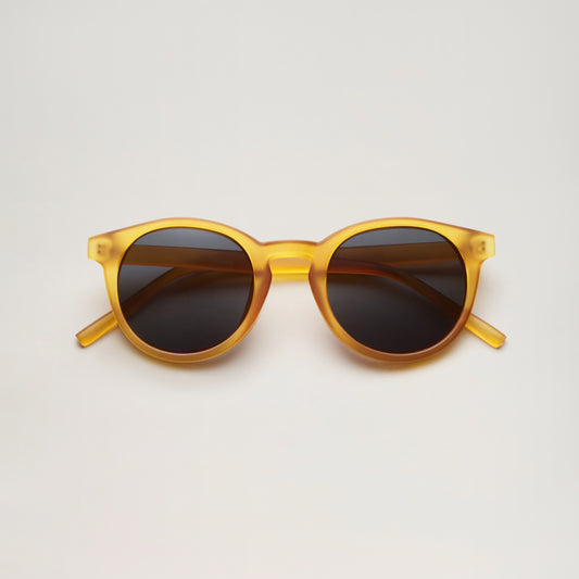 Recycled plastic retro style classic sunglasses for kids- Yellow