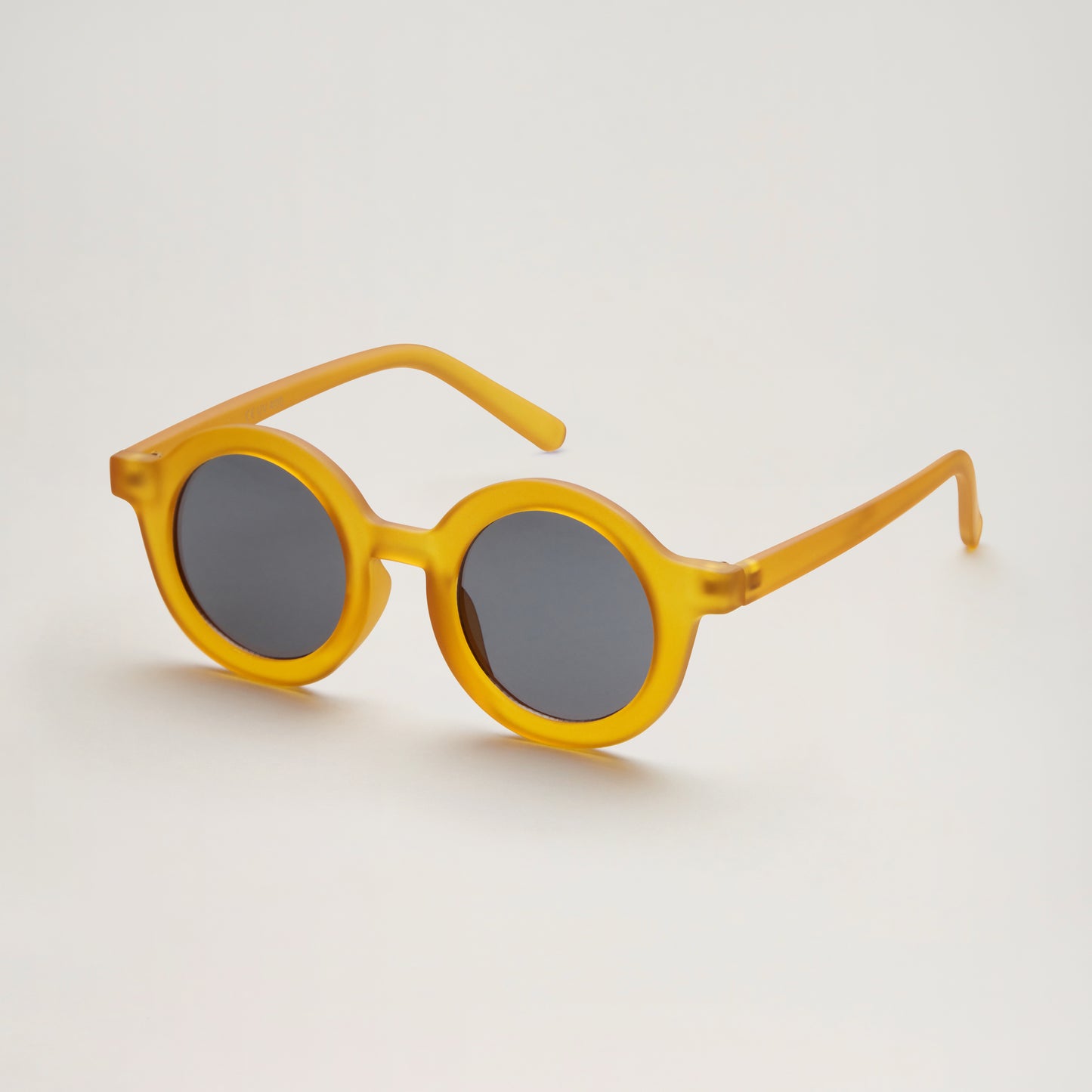 Recycled plastic round sunglasses for kids- Yellow