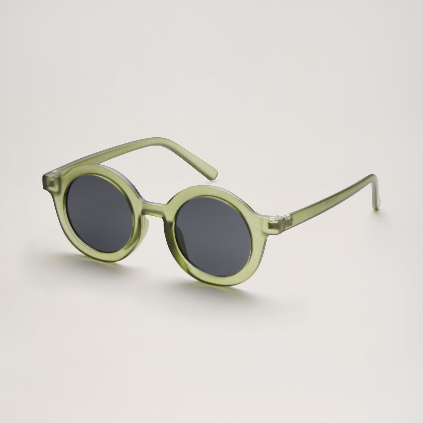 Recycled plastic round sunglasses for kids- Green