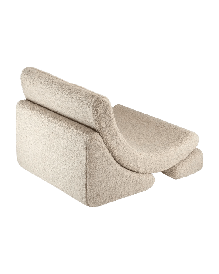 Wigiwama teddy fabric Moon chair- Biscuit (Pre-Order)