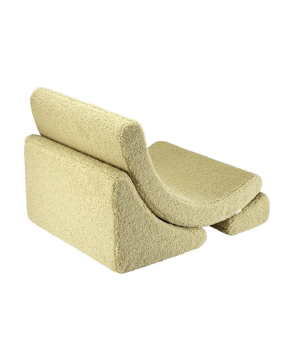 Wigiwama teddy fabric Moon chair- Matcha (Pre-Order)